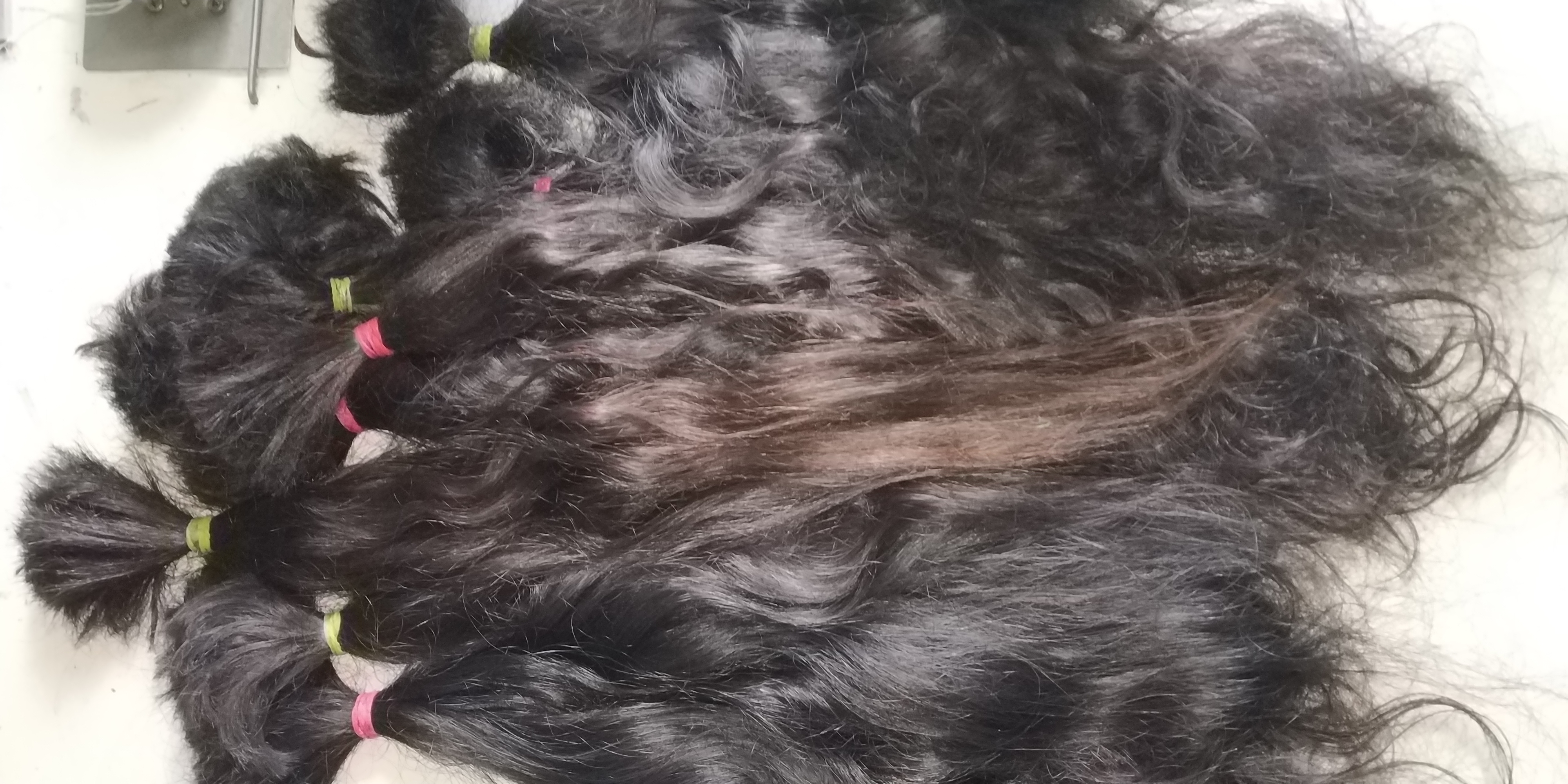 Unprocessed Indian Temple Hair - Deep Wavy & Deep Curly , Black Color, Box Packing For Extensions, Eyelashes, And Wig Making