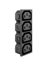 ELCOM EMO-14, Snap Mount Socket 4 Way 10A (Female)