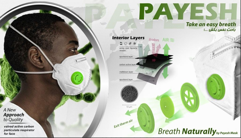 N 95 Face Mask - Multiple Layers, One Size, Green | Superior Filtration, Easy Breathing, Anti-bacterial, 360â° Protection, Exhalation Valve