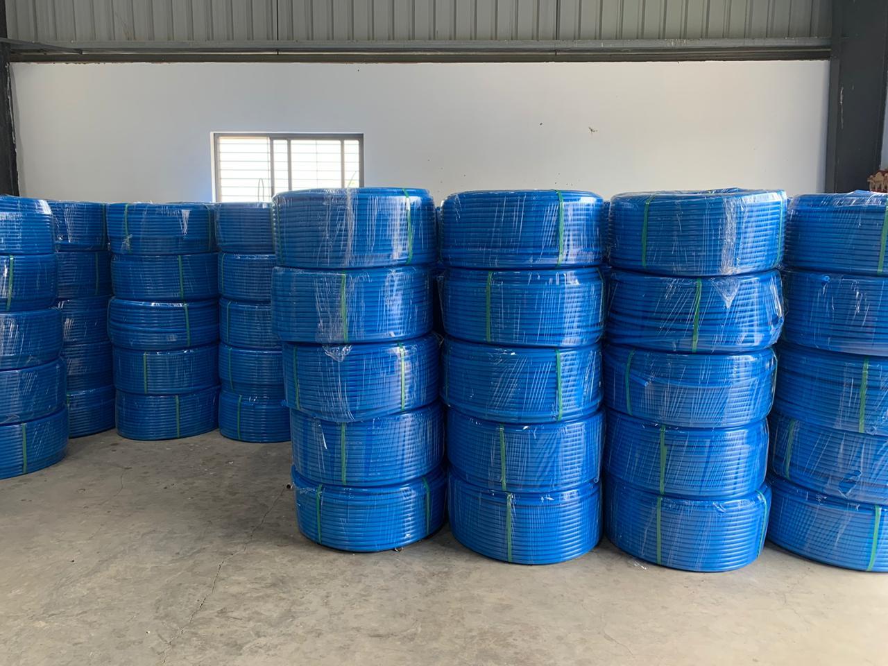 Mdpe Pipes - 20 Mm Outer Diameter, 300 Mtr Length, Blue Color | Tough Medium-density Polyethylene, Socket Joint, 5 Year Warranty