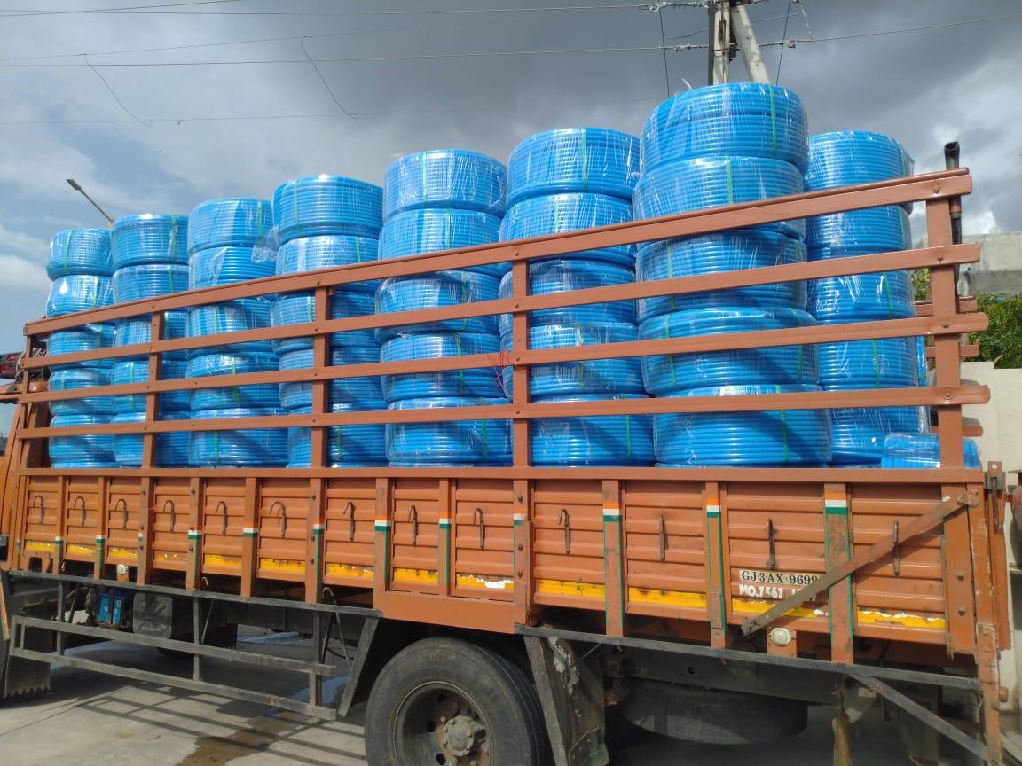 Mdpe Pipes - 20 Mm Outer Diameter, 300 Mtr Length, Blue Color | Tough Medium-density Polyethylene, Socket Joint, 5 Year Warranty