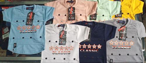 Kids T-shirt - Cotton Material, Round Neck Design for Ages 2-10 Years | Stylish Multi-Color Printed Fabric for Trendy Young Fashionistas
