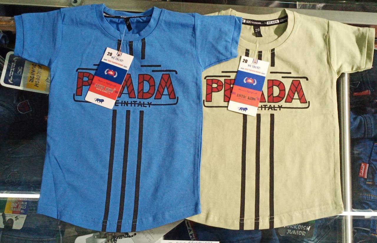 Kids T-shirt - Cotton, Sizes 18-34, Multi-colour | Suitable For Boys Aged 2-10 Years, Printed Round Neck Design