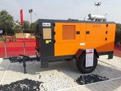 Diesel Driven Compressor - 270 L Tank Capacity, 5 HP Reciprocating Type, Lubricated, Voltage 220-240 V, Quiet Operation, Compatible with Kaeser, Chicago Pneumatic, Atlas Copco, Ingersoll Rand, Elgi