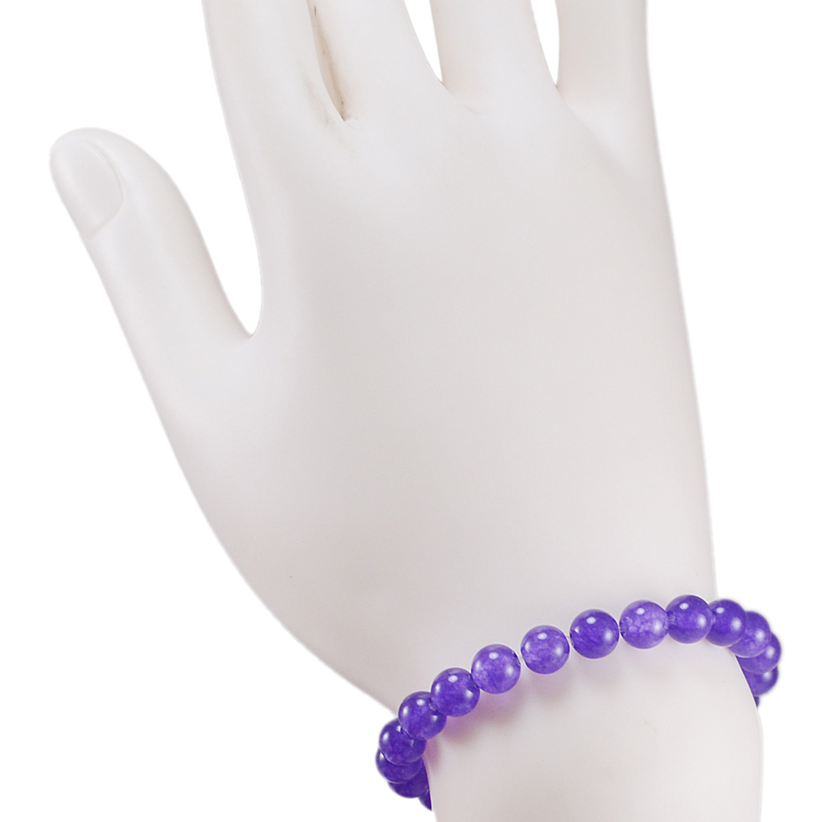 Stone Amethyst Quartz Beaded Bracelet Pg-156708