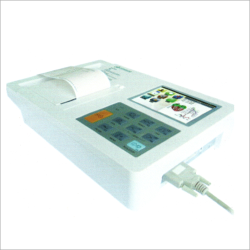 12 Lead ECG Synchronous Sampling System - 5.7" Color Touch Screen, White | Automatic Measurement, USB & SD Support, Built-in Rechargeable Battery, 80mm Thermal Printer, Energy-Saving Sleep Mode