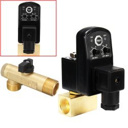 Air Compressor Auto Drain Valve - Brass/Bronze Material, Standard Size | Automatic Operation, Timer Based & Level Sensing Functionality, Silent Lubricated Design
