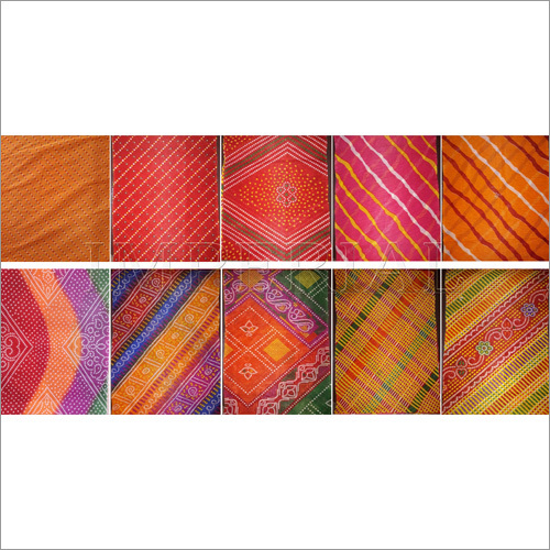 मल्टीकलर रोटो प्रिंटेड साफा