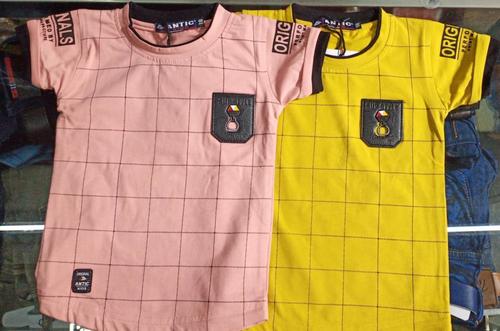 Kids T-Shirt - Cotton, Size 18,22,26,30,34 | Multicolour, Round Neck, Half Sleeves, Ideal for Boys Aged 2-10 Years