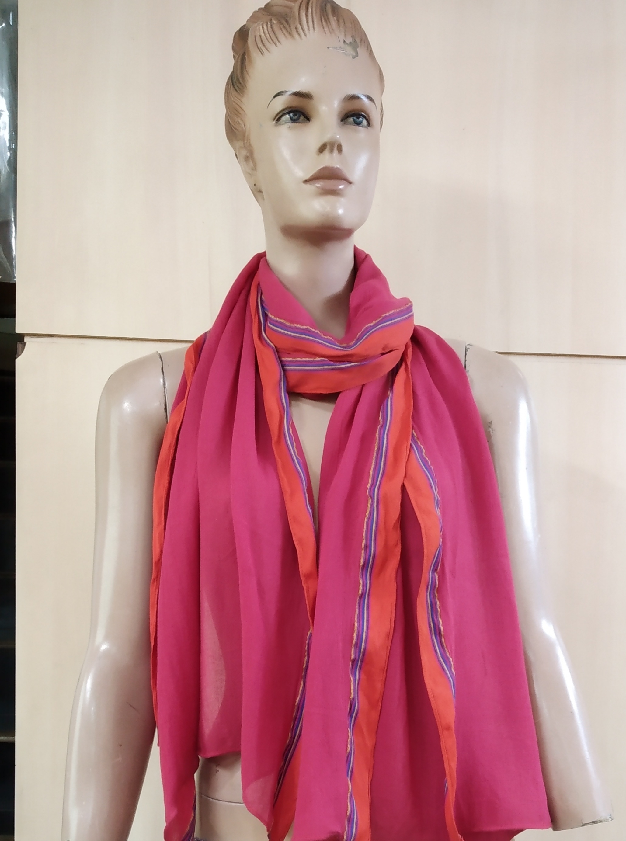 100% Rayon Border Scarves - 50 X 180 Cm Unisex Style Ideal For Beachwear Custom Designs Welcome For Scarves Stoles And More