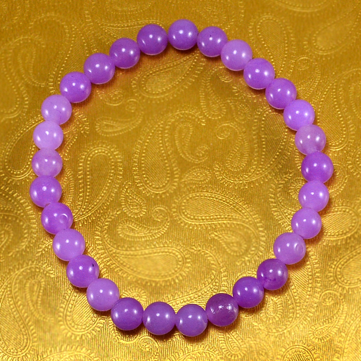 Stone Purple Quartz Beaded Bracelet Pg-156721