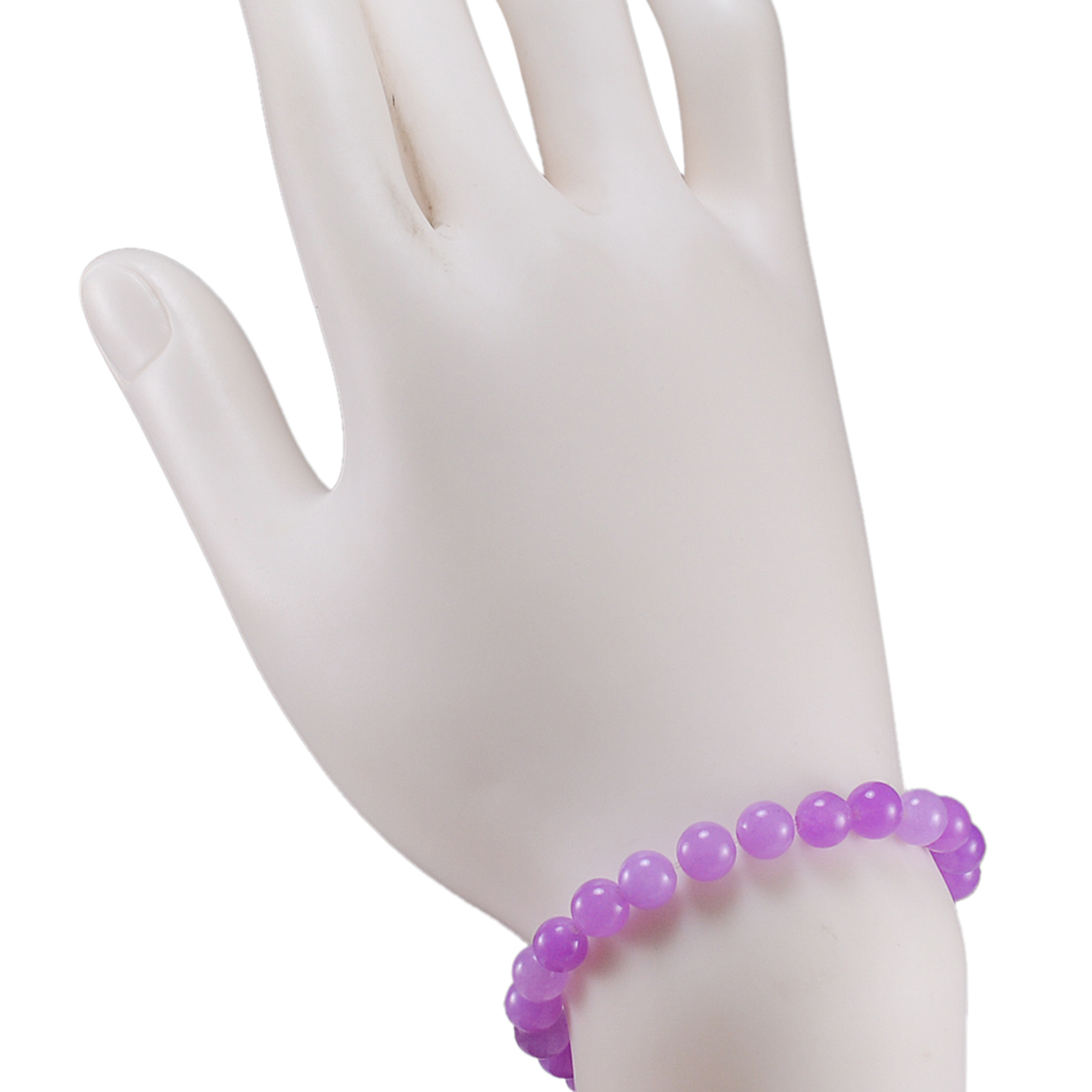 Stone Purple Quartz Beaded Bracelet Pg-156721