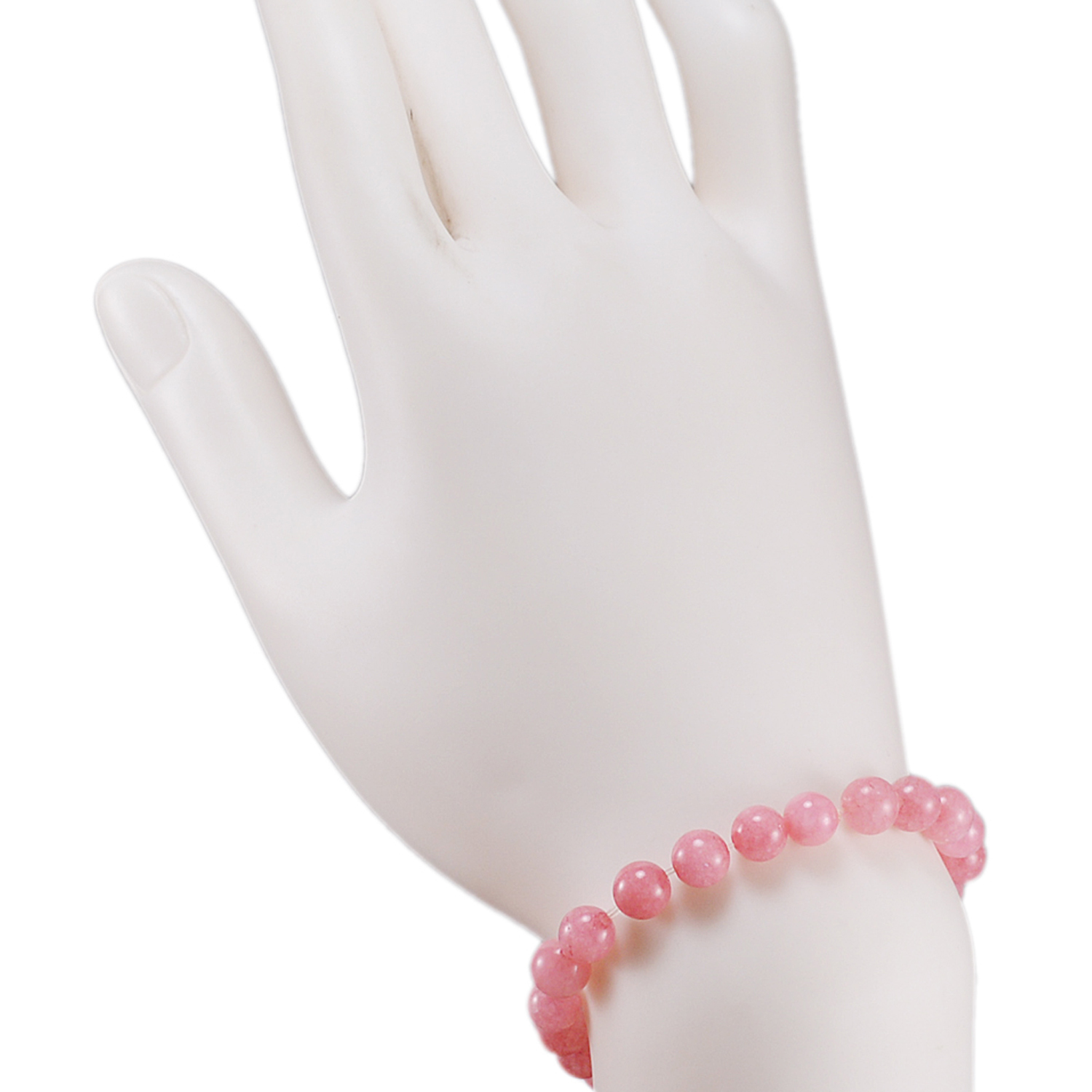 Stone Pink Quartz Beaded Bracelet Pg-156723