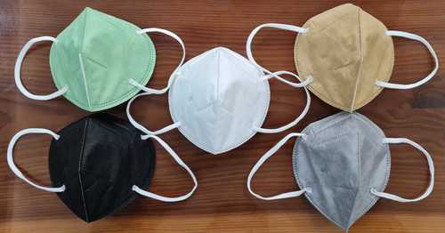 RC105 - Non Woven Fabric N95/FFP2 Mask, Multicolor, Light Weight, Anti-Aging, Anti-Static, Ergonomic Fit, Plain Texture for All Seasons