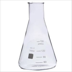 150 ML Conical Flask - Borosilicate Material, 150ml Size, Transparent Color | Ideal for Industrial Usage, Chemical Resistant Design