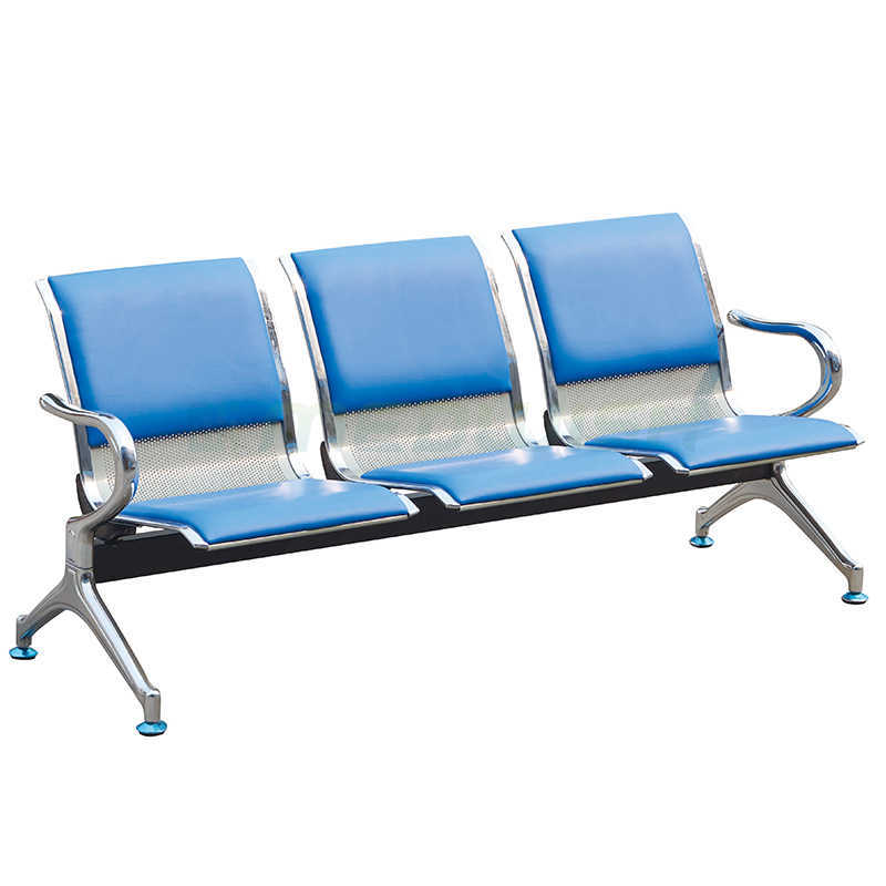 Ss Three Waiting Seater - Extruded Aluminum & Cold Rolled Steel, Durable Leg - Ergonomic Armrest, Space Saving Design, Rust Proof Finish