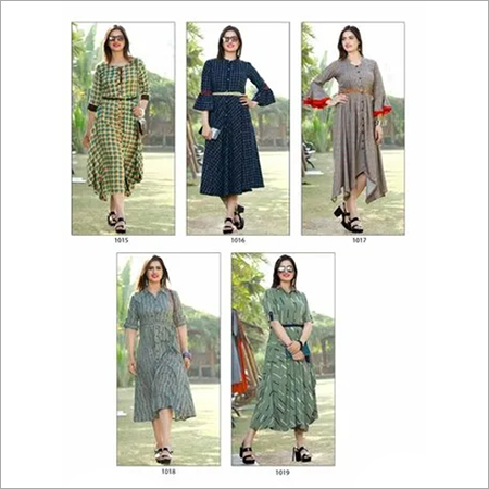 Spring Belt Mittoo Launched Full Flair Rayon Kurti