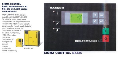 Lubricated Kaeser Sigma Compressed Air Controller With Sigma Control 2