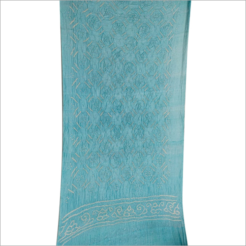 Indian Tasar Silk Pure Bandhej Stoll Dupatta