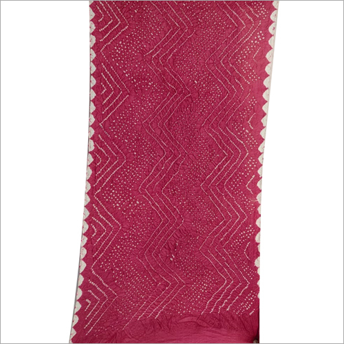 Indian Tasar Silk Pure Bandhej Stoll Dupatta