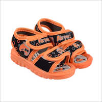 Orange-black Kids Black-orange Sandal