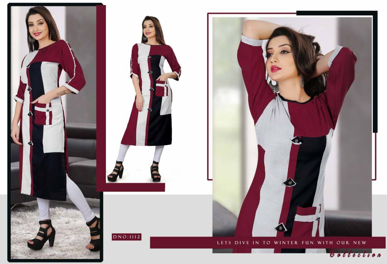 Bhagyashree Tf Designer Plain Daily Wear Kurti - Cotton Blend Fabric, Sizes M(38), L(40), Xl(42), Xxl(44) | Ideal For Rainy, Spring, Summer, And Winter Seasons