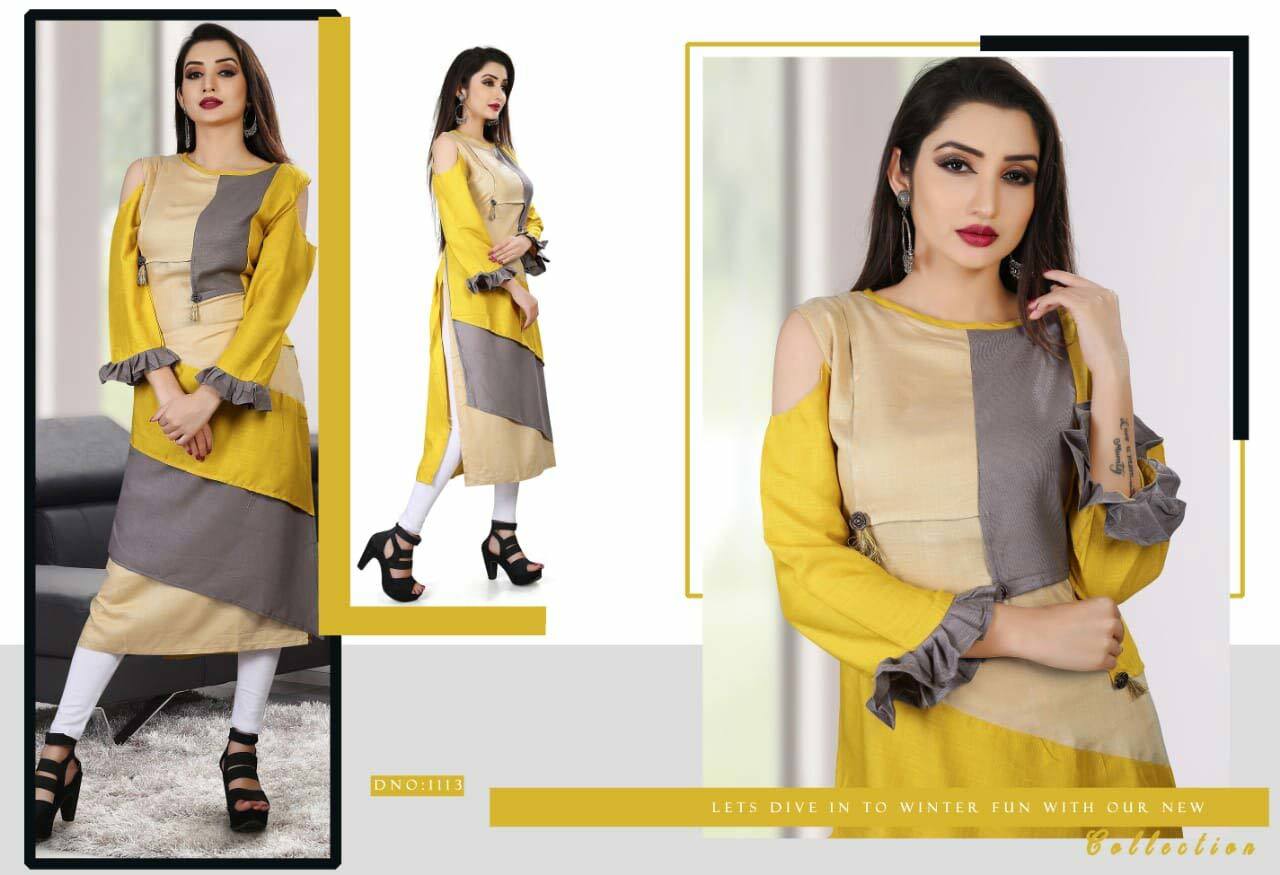 Bhagyashree Tf Designer Plain Daily Wear Kurti - Cotton Blend Fabric, Sizes M(38), L(40), Xl(42), Xxl(44) | Ideal For Rainy, Spring, Summer, And Winter Seasons