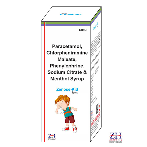 Paracetamol Chlorpheniramine Maleate Phenylephrine Sodium Citrate And Menthol Syrup General Medicines