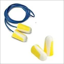 BILSOM 304L-I Honeywell Earplug - Polyurethane, Universal Size, Yellow and White | Soft Foam, Corded Design, Noise Reduction, Durable, Comfortable Fit