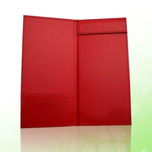 लेदर चेक फोल्डर