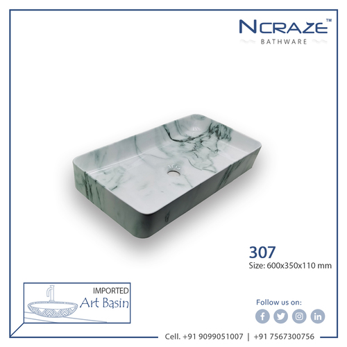 Decorative White Table Top Wash Basin