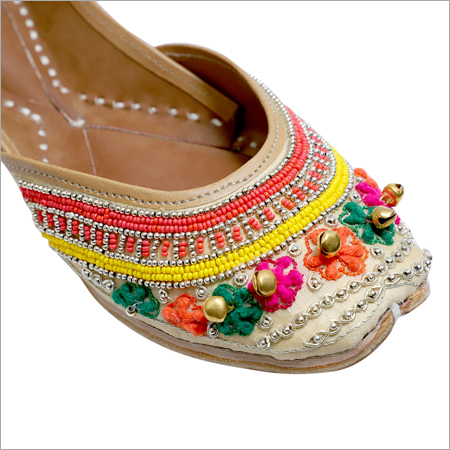 Multi Color Bead Work With Ghungaroo Jutti