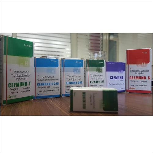 Ceftriaxone And Tazobactam For Injection - 10 Vials Per Box, Synthetic Antibiotic For Treatment Of Bacterial Infections, Suitable For Adults And Pediatric Patients
