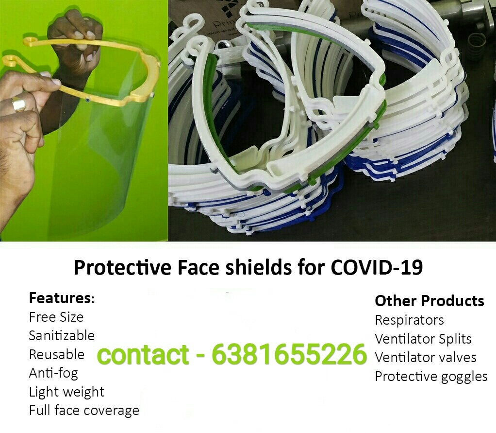 Face Shield - 180 Micron Pp | Comfortable Fit, Virus Protection, Unisex, White