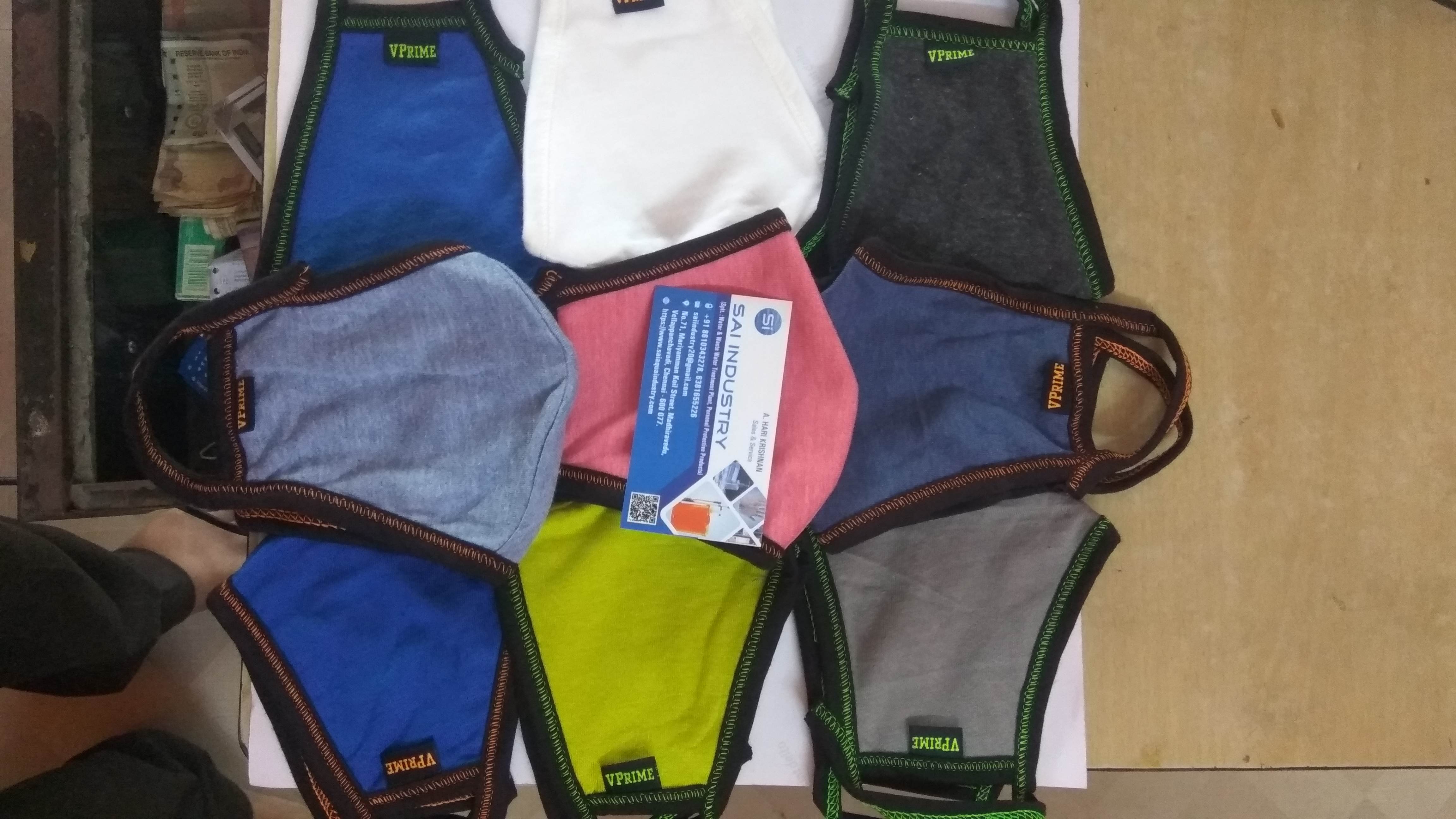 Cotton Face Mask - Double Layer Knitted Fabric, 180 Gsm + 180 Gsm | Full Size, Unisex, General Use, Four Color Options Available