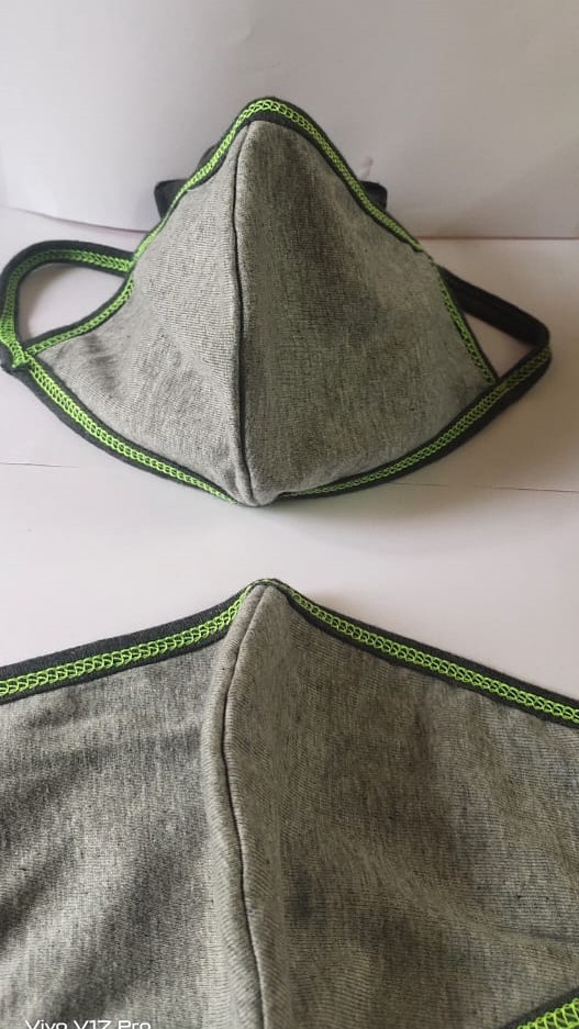 Cotton Face Mask - Double Layer Knitted Fabric, 180 Gsm + 180 Gsm | Full Size, Unisex, General Use, Four Color Options Available