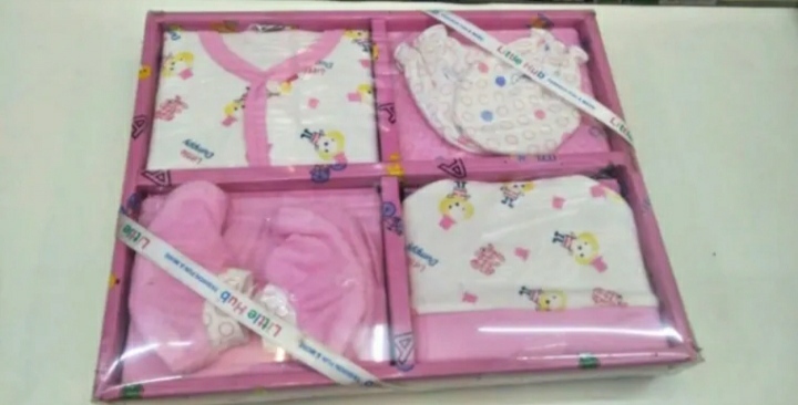Gift Sets - Cotton Material, Size 16 | Multicolour Design For Newborns Up To 6 Months