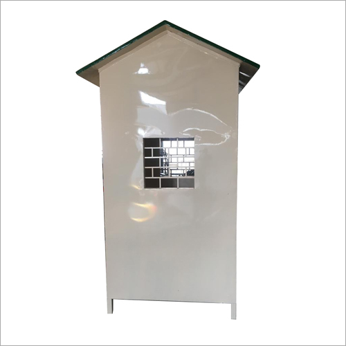 Portable Guard Cabin - Mild Steel 6ft X 4ft X 8ft | Beige Color Galvanized Sheet Roof Concrete Floor Single Door With Window