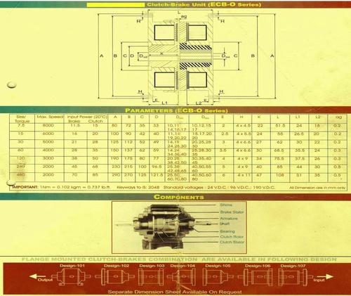 क्लच ब्रेक संयोजन पैरामीटर