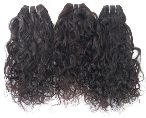Natural Color Unprocessed Curly Hair Extensions Long Lasting