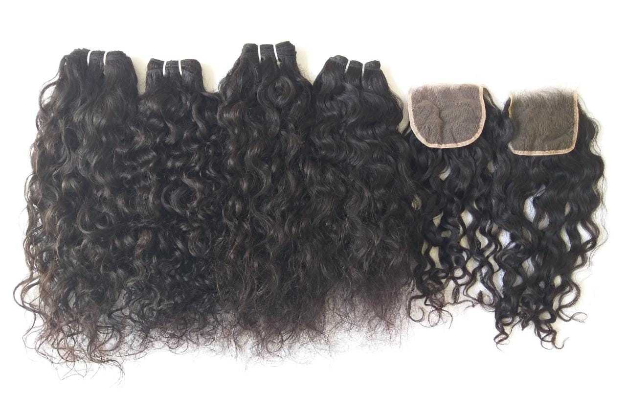 Natural Color Unprocessed Curly Hair Extensions Long Lasting