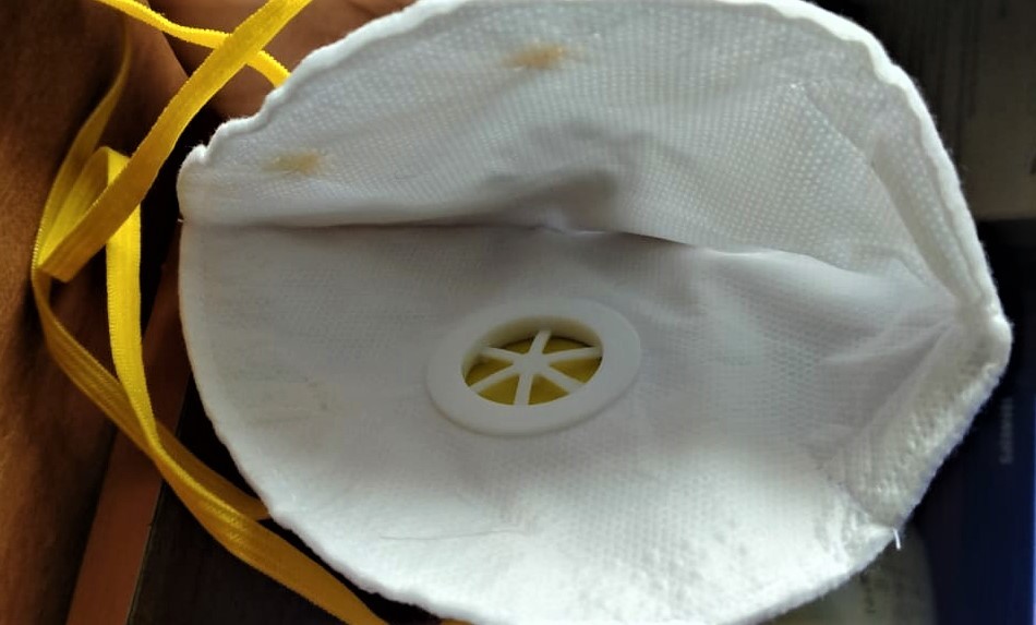 White Safepro N 95 Face Mask With Filter