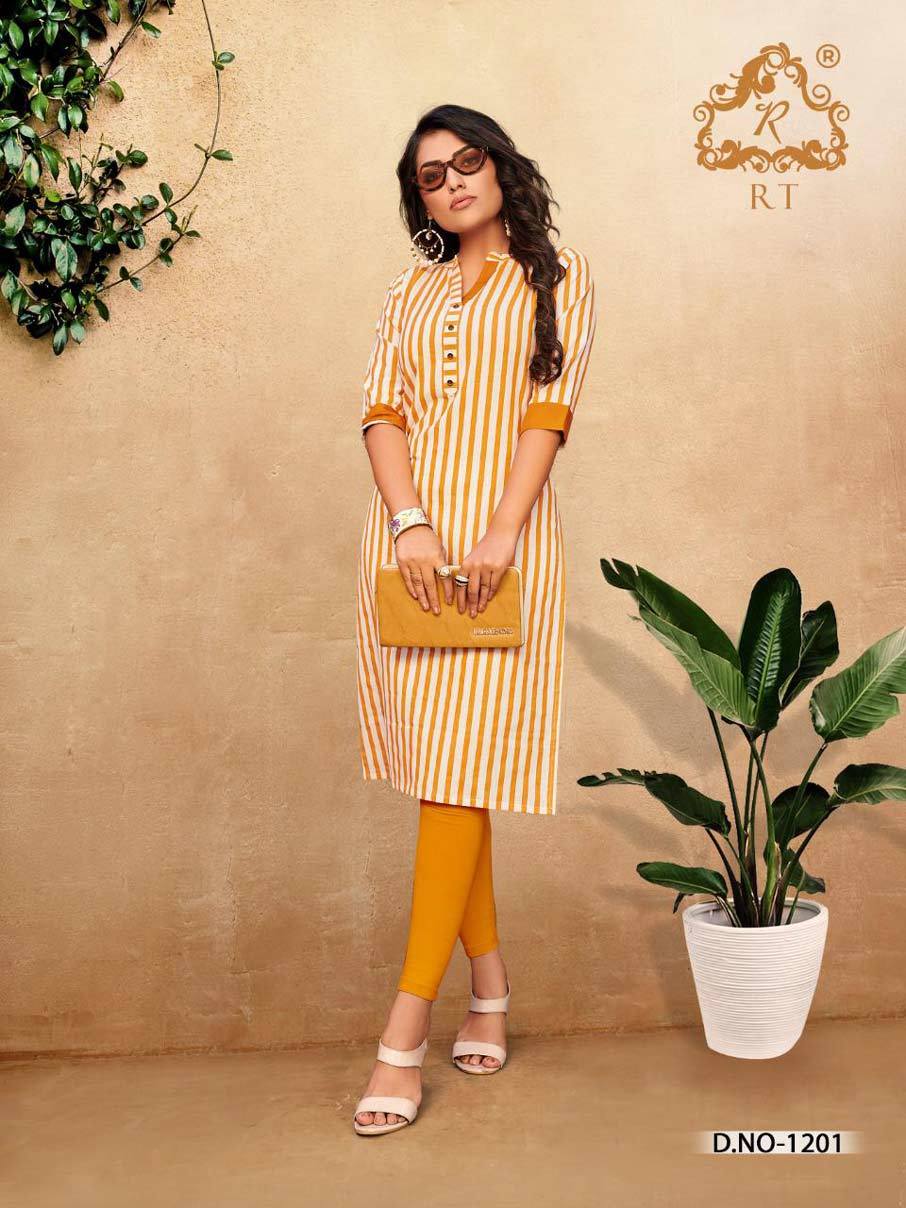Casual Rt Design Cotton Flex Printed Kurti - Premium Quality Cotton, Available Sizes M(38) To 3xl(46), Suitable For All Seasons, Booking Only