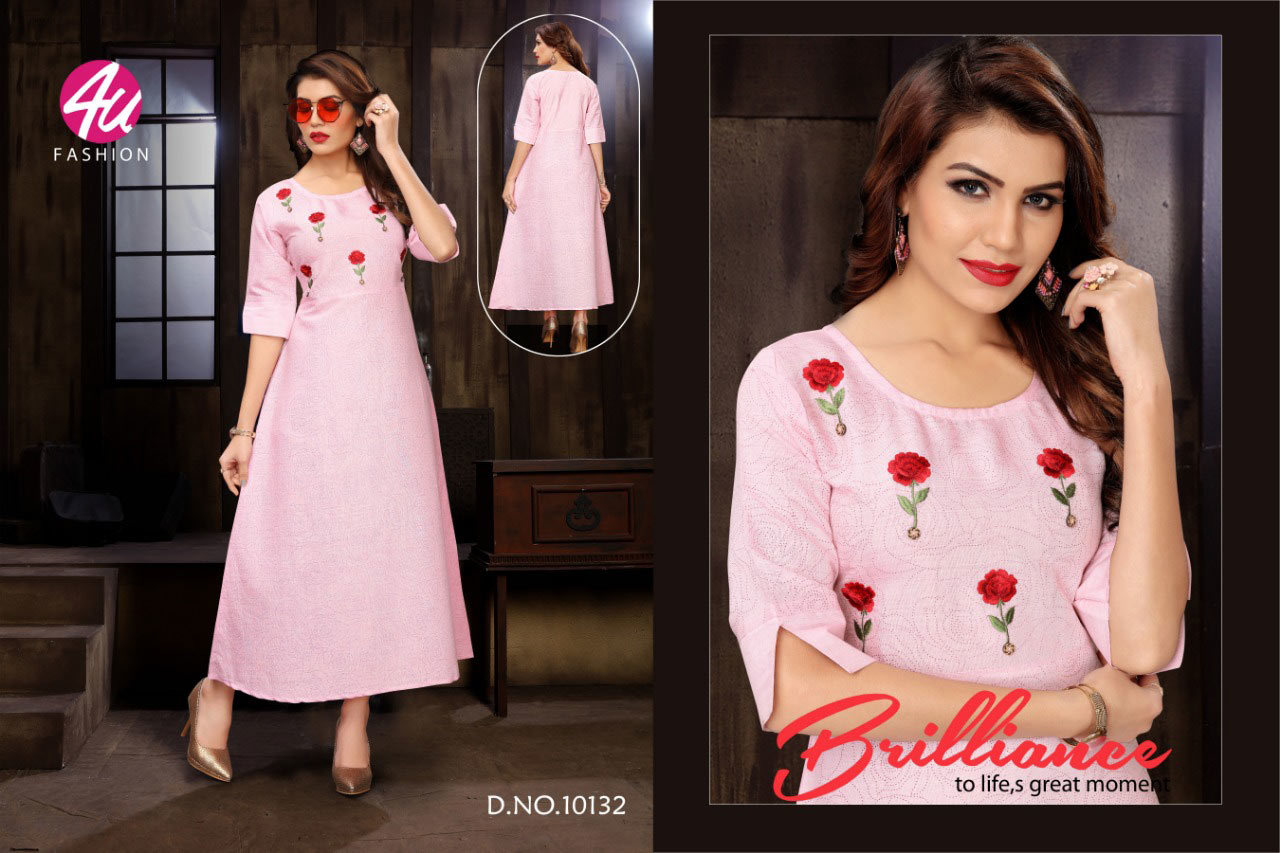 Spring Celebration 4u Fashion Rayon Embroidery Kurti For Export