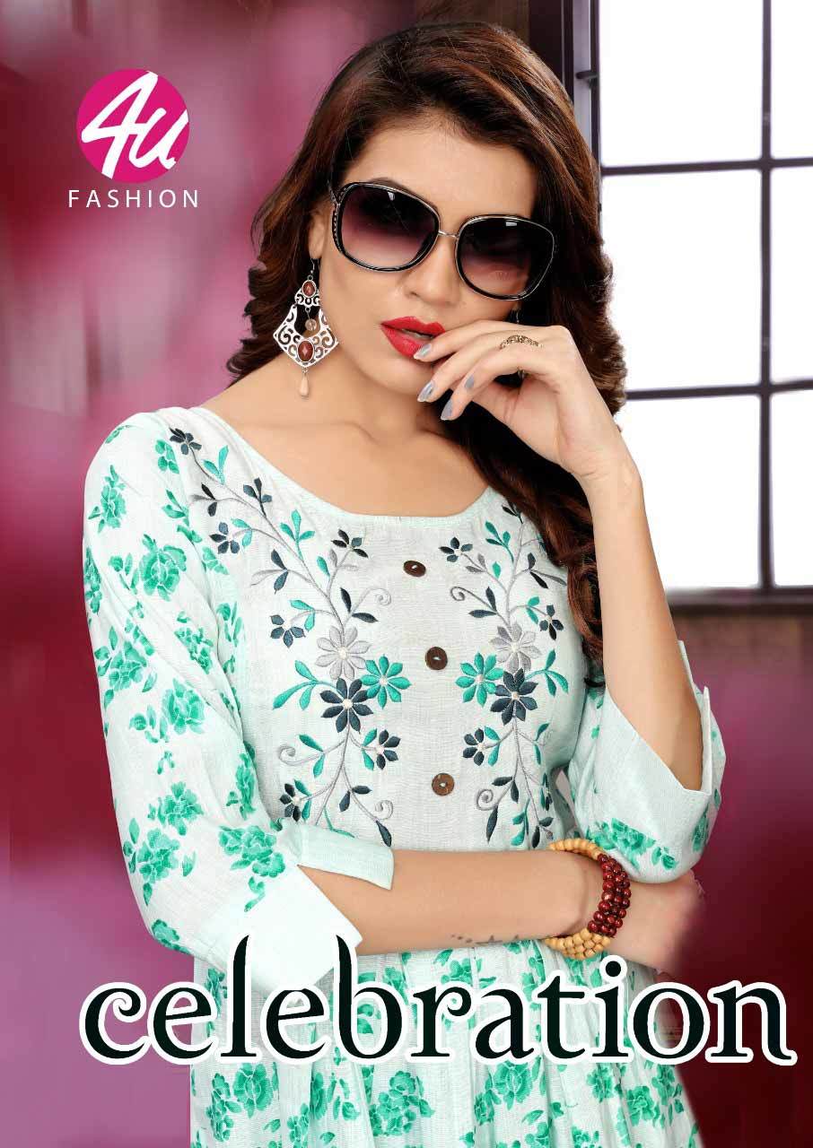 Spring Celebration 4u Fashion Rayon Embroidery Kurti For Export