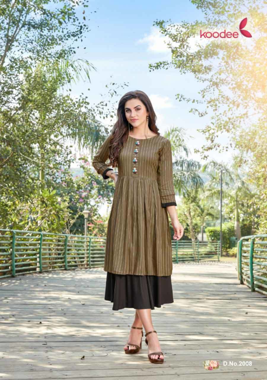 Spring Chahat Two Layer Wholesale Kurti Catalog