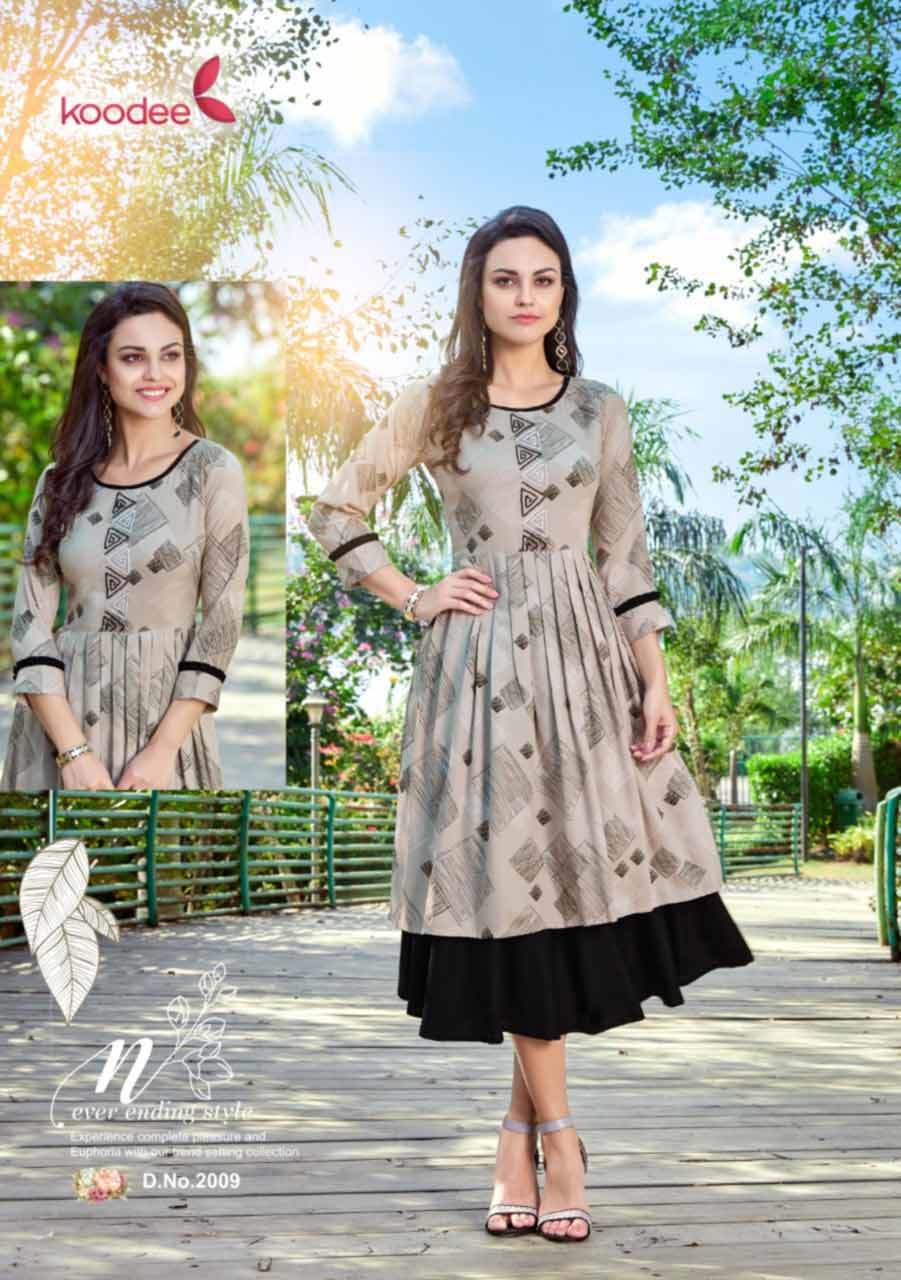 Spring Chahat Two Layer Wholesale Kurti Catalog