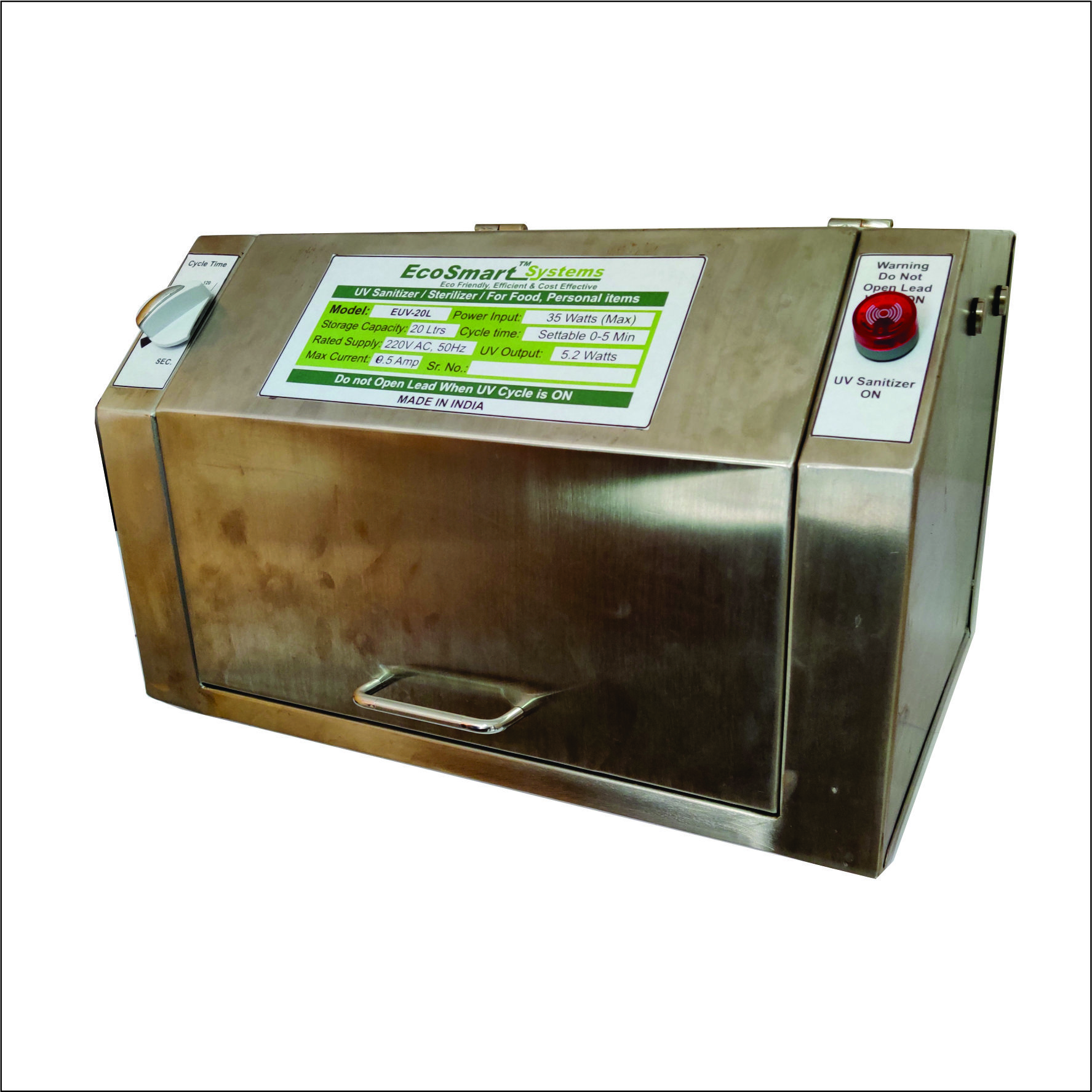 Uv Sanitizer Capacity: 30 Ltrs Liter/day