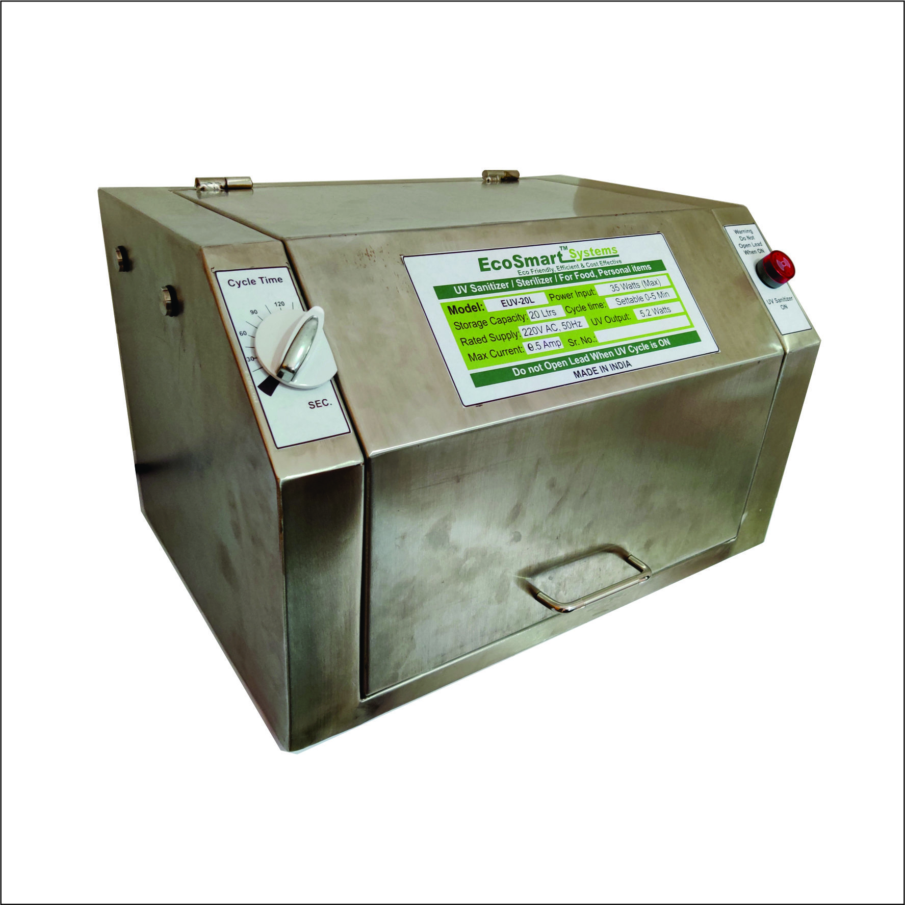 Uv Sanitizer Capacity: 30 Ltrs Liter/day