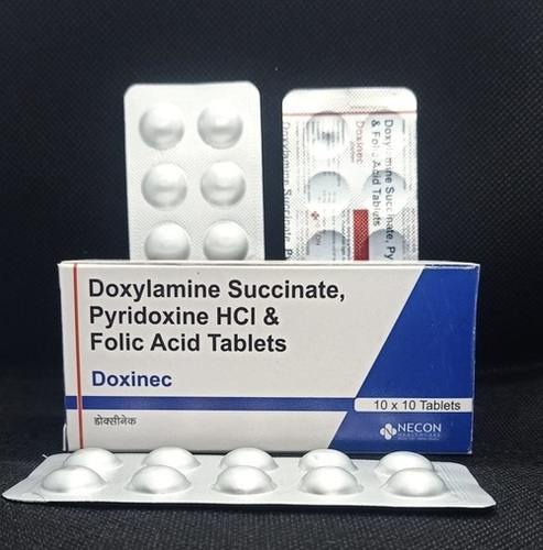 Doxylamine Tab - Doxylamine + Vitamin B6 + Folic Acid Combo Tablets | Prevents Nausea & Vomiting During Pregnancy, Doctor Recommended, Store in Cool, Dry Place
